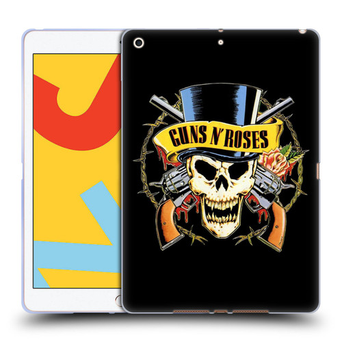 Guns N' Roses Key Art Top Hat Skull Soft Gel Case for Apple iPad 10.2 2019/2020/2021