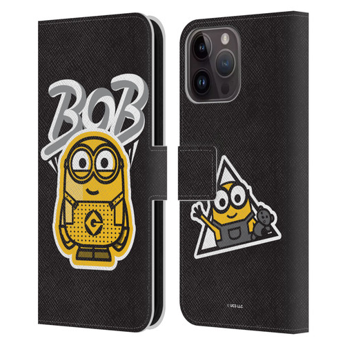 Minions Rise of Gru(2021) Iconic Mayhem Bob Leather Book Wallet Case Cover For Apple iPhone 15 Pro Max