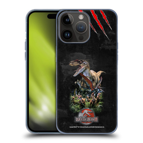 Jurassic Park III Key Art Dinosaurs 3 Soft Gel Case for Apple iPhone 15 Pro Max