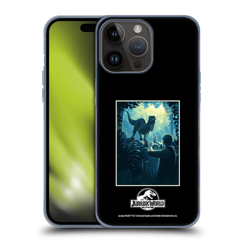 Jurassic World Vector Art Blue Raptor Soft Gel Case for Apple iPhone 15 Pro Max