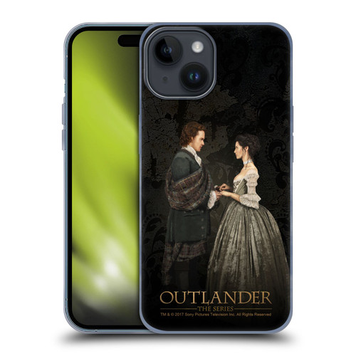 Outlander Portraits Claire & Jamie Painting Soft Gel Case for Apple iPhone 15