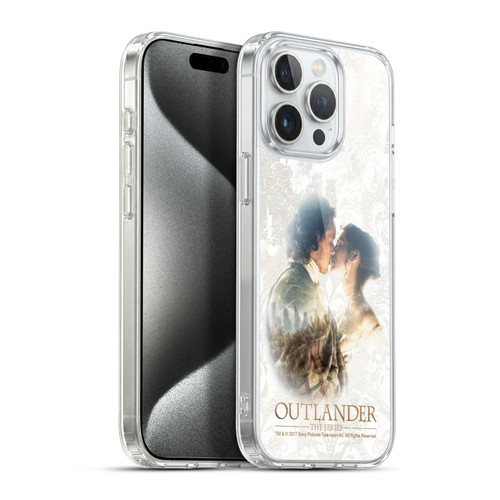 Outlander Portraits Claire & Jamie Kiss Soft Gel Case for Apple iPhone 15 Pro Max & MagSafe