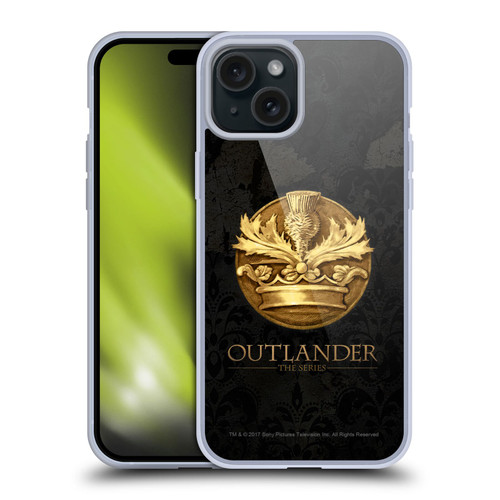 Outlander Seals And Icons Scotland Thistle Soft Gel Case for Apple iPhone 15 Plus