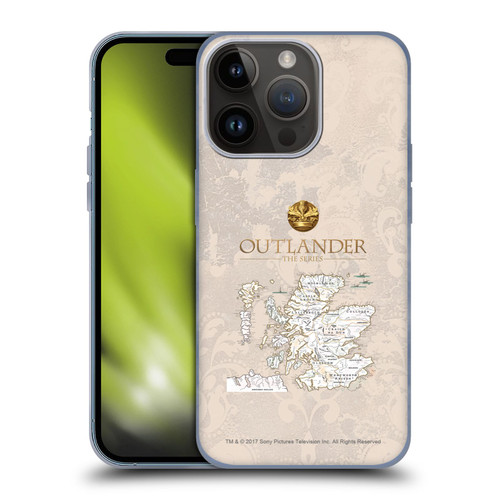 Outlander Seals And Icons Map Soft Gel Case for Apple iPhone 15 Pro