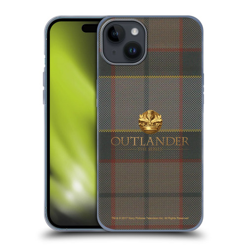 Outlander Tartans Fraser Soft Gel Case for Apple iPhone 15 Plus