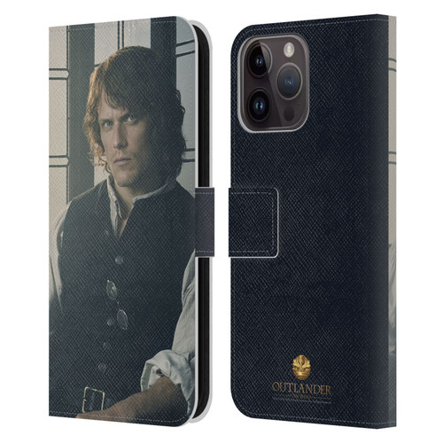 Outlander Characters Jamie Fraser Leather Book Wallet Case Cover For Apple iPhone 15 Pro Max