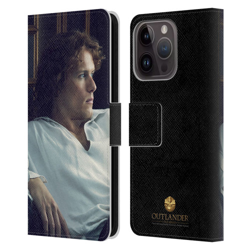 Outlander Characters Jamie White Shirt Leather Book Wallet Case Cover For Apple iPhone 15 Pro