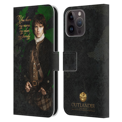 Outlander Portraits Jamie Leather Book Wallet Case Cover For Apple iPhone 15 Pro Max