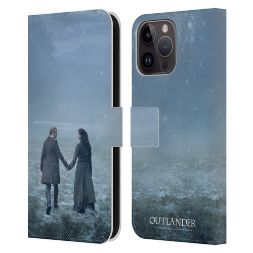 Outlander Season 6 Key Art Jamie And Claire Leather Book Wallet Case Cover For Apple iPhone 15 Pro Max