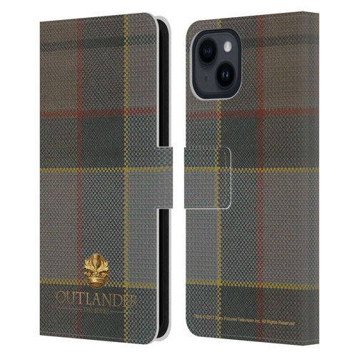 Outlander Tartans Fraser Leather Book Wallet Case Cover For Apple iPhone 15