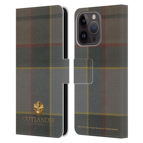 Outlander Tartans Fraser Leather Book Wallet Case Cover For Apple iPhone 15 Pro