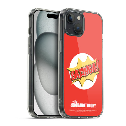 The Big Bang Theory Bazinga Pop Art Soft Gel Case for Apple iPhone 15 Plus & MagSafe