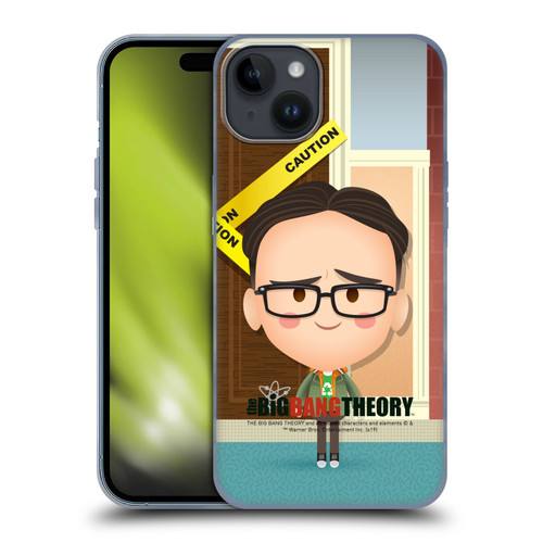 The Big Bang Theory Character Art Leonard Soft Gel Case for Apple iPhone 15 Plus