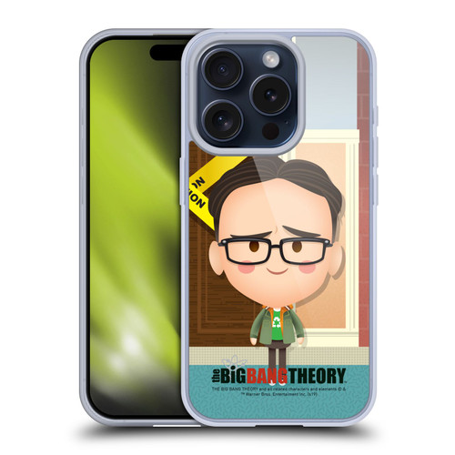 The Big Bang Theory Character Art Leonard Soft Gel Case for Apple iPhone 15 Pro