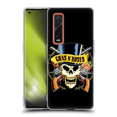 Guns N' Roses Key Art Top Hat Skull Soft Gel Case for OPPO Find X2 Pro 5G