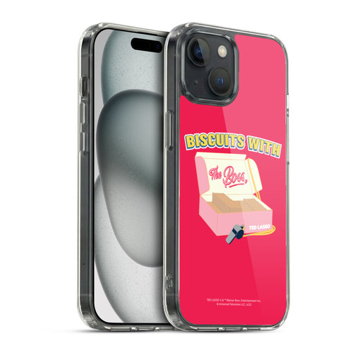 Ted Lasso Season 1 Graphics Biscuits With The Boss Soft Gel Case for Apple iPhone 15