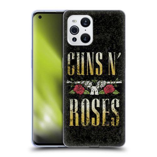 Guns N' Roses Key Art Text Logo Pistol Soft Gel Case for OPPO Find X3 / Pro