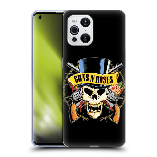 Guns N' Roses Key Art Top Hat Skull Soft Gel Case for OPPO Find X3 / Pro