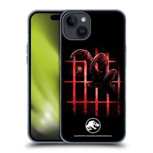 Jurassic World Fallen Kingdom Key Art Claw In Dark Soft Gel Case for Apple iPhone 15 Plus