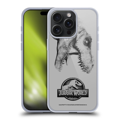Jurassic World Fallen Kingdom Logo T-Rex Soft Gel Case for Apple iPhone 15 Pro Max