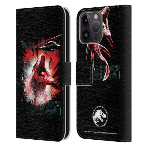 Jurassic World Fallen Kingdom Key Art Mosasaurus Leather Book Wallet Case Cover For Apple iPhone 15 Pro Max