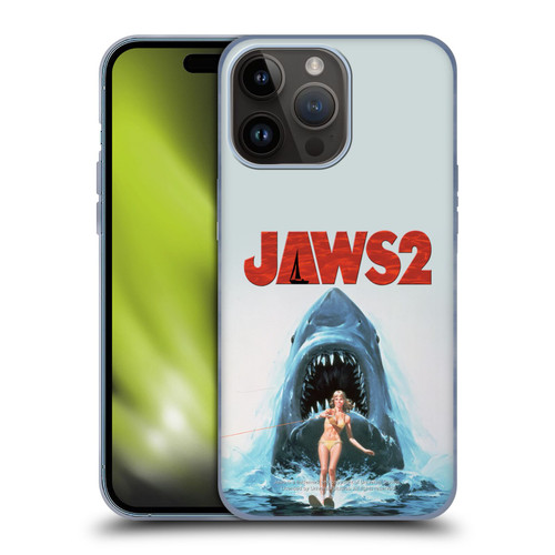 Jaws II Key Art Wakeboarding Poster Soft Gel Case for Apple iPhone 15 Pro Max