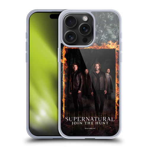 Supernatural Key Art Sam, Dean, Castiel & Crowley Soft Gel Case for Apple iPhone 15 Pro Max & MagSafe