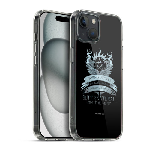 Supernatural Vectors Saving People Logo Soft Gel Case for Apple iPhone 15 Plus