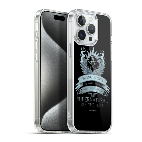 Supernatural Vectors Saving People Logo Soft Gel Case for Apple iPhone 15 Pro Max
