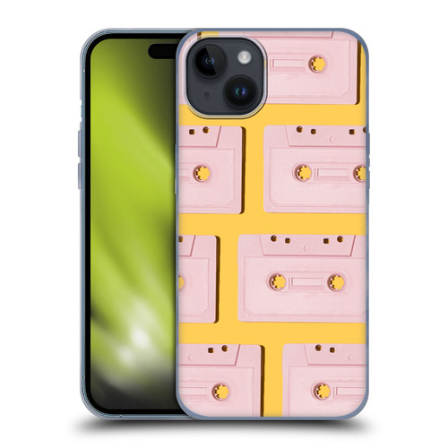 Pepino De Mar Patterns 2 Cassette Tape Soft Gel Case for Apple iPhone 15 Plus