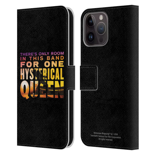 Queen Bohemian Rhapsody Hysterical Quote Leather Book Wallet Case Cover For Apple iPhone 15 Pro Max
