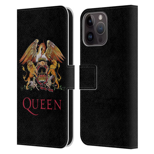 Queen Key Art Crest Leather Book Wallet Case Cover For Apple iPhone 15 Pro Max