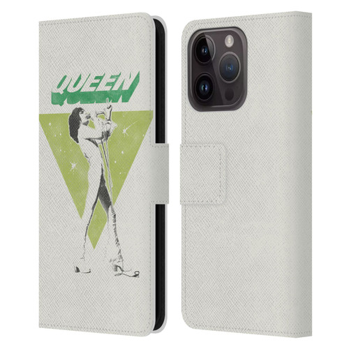 Queen Key Art Freddie Mercury Leather Book Wallet Case Cover For Apple iPhone 15 Pro