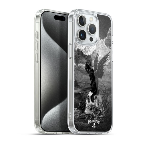 Alchemy Gothic Cats Nine Lives Of Poe Skull Soft Gel Case for Apple iPhone 15 Pro Max