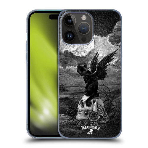 Alchemy Gothic Cats Nine Lives Of Poe Skull Soft Gel Case for Apple iPhone 15 Pro Max