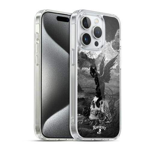 Alchemy Gothic Cats Nine Lives Of Poe Skull Soft Gel Case for Apple iPhone 15 Pro