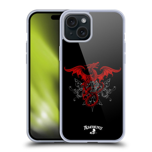 Alchemy Gothic Dragon Draco Rosa Soft Gel Case for Apple iPhone 15 Plus