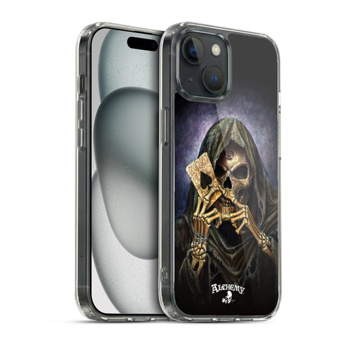 Alchemy Gothic Skull And Cards Reaper's Ace Soft Gel Case for Apple iPhone 15 & MagSafe
