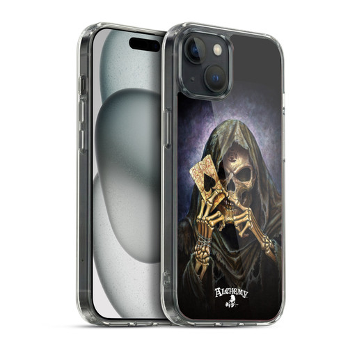 Alchemy Gothic Skull And Cards Reaper's Ace Soft Gel Case for Apple iPhone 15 Plus & MagSafe