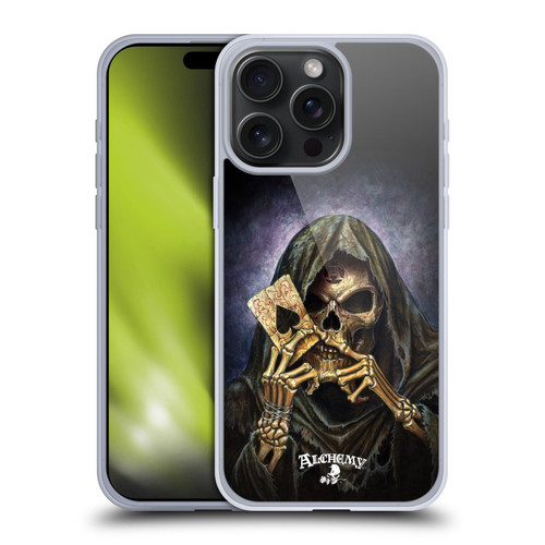Alchemy Gothic Skull And Cards Reaper's Ace Soft Gel Case for Apple iPhone 15 Pro Max