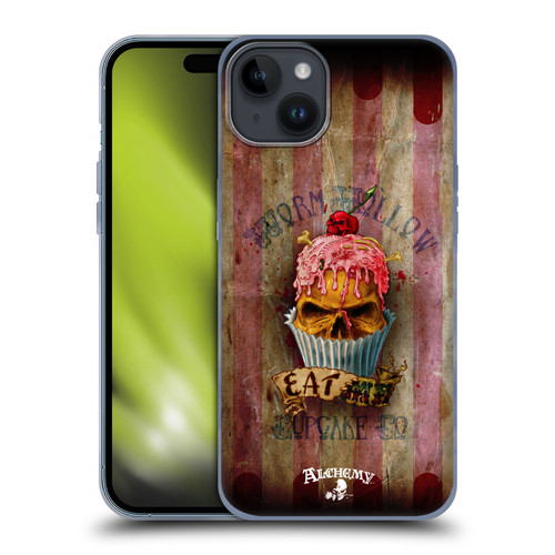 Alchemy Gothic Skull Eat Me Cupcake Soft Gel Case for Apple iPhone 15 Plus