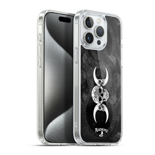 Alchemy Gothic Skull Dark Goddess Moon Soft Gel Case for Apple iPhone 15 Pro Max