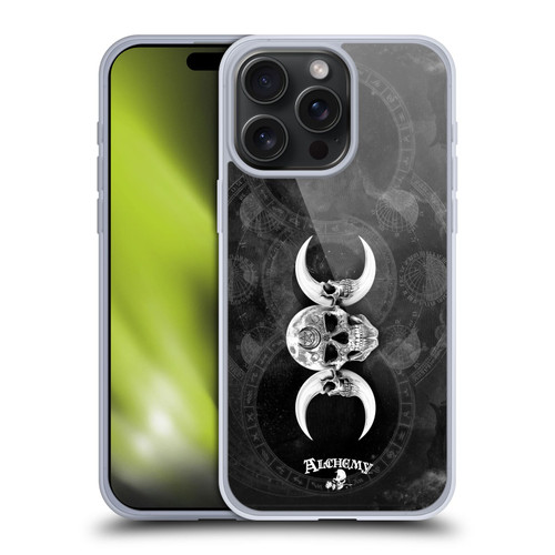 Alchemy Gothic Skull Dark Goddess Moon Soft Gel Case for Apple iPhone 15 Pro Max