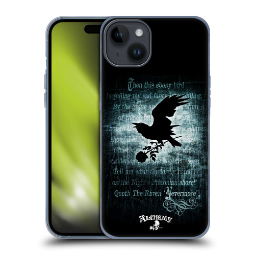 Alchemy Gothic Wing Nevermore Soft Gel Case for Apple iPhone 15 Plus