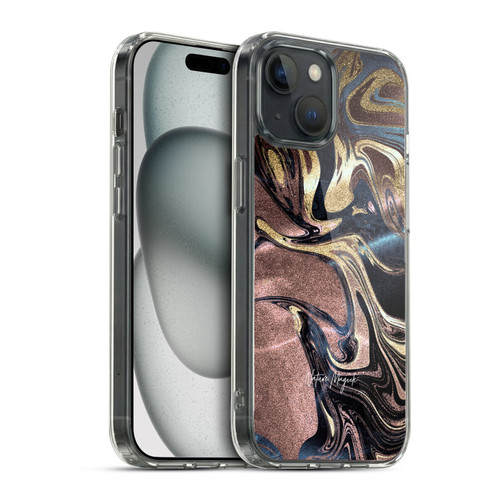 Nature Magick Luxe Gold Marble Metallic Gold Soft Gel Case for Apple iPhone 15 & MagSafe