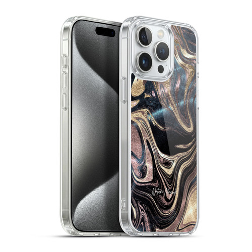 Nature Magick Luxe Gold Marble Metallic Copper Soft Gel Case for Apple iPhone 15 Pro Max & MagSafe