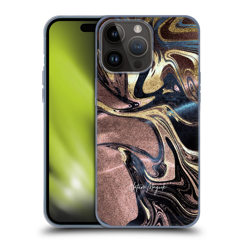 Nature Magick Luxe Gold Marble Metallic Gold Soft Gel Case for Apple iPhone 15 Pro Max