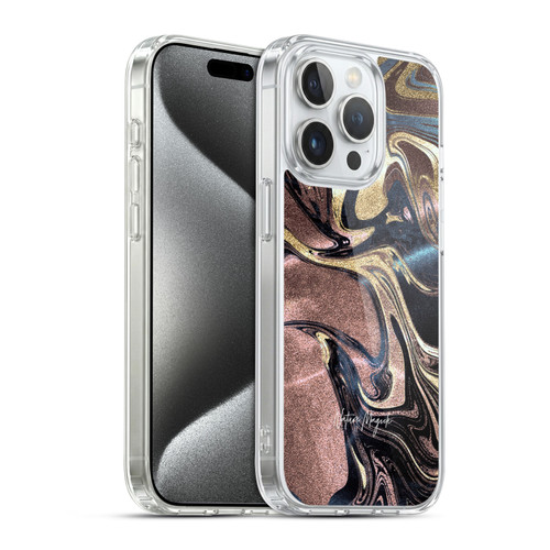 Nature Magick Luxe Gold Marble Metallic Gold Soft Gel Case for Apple iPhone 15 Pro & MagSafe