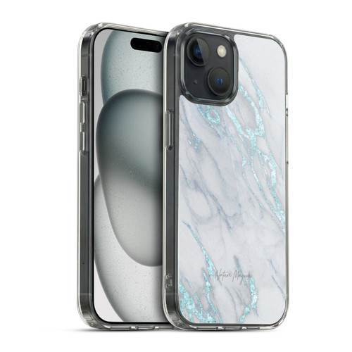 Nature Magick Marble Metallics Blue Soft Gel Case for Apple iPhone 15 & MagSafe