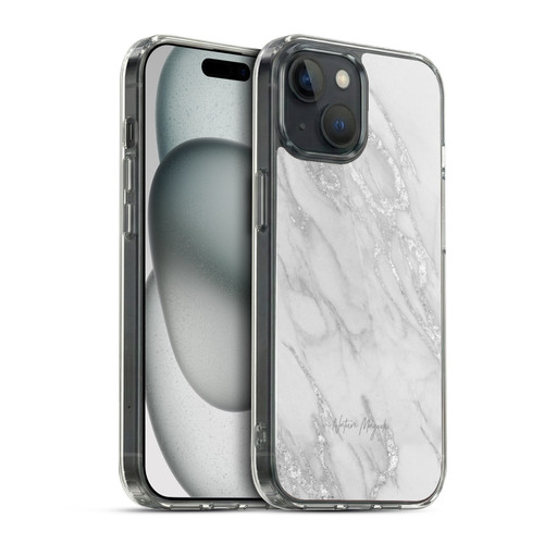 Nature Magick Marble Metallics Silver Soft Gel Case for Apple iPhone 15 & MagSafe